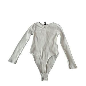 Forever 21 Kids Long Sleeve Ribbed Knit Bodysuit, Light Blue, Size Girls 9-10